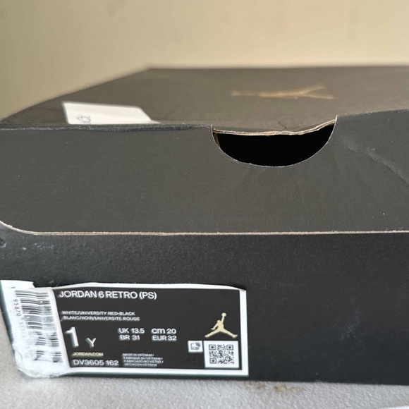 Jordan 6 Retro Ps Red Oreo 1y - Picture 7 of 7